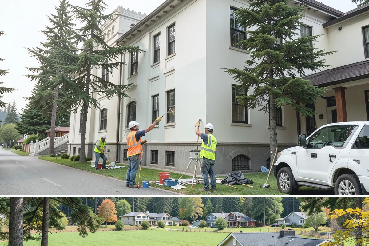 Sign Maintenance in Lyman, Skagit County, WA - Biological growth accelerates through the wet fall and winter, making those seasons a priority for cleaning, while straightening...