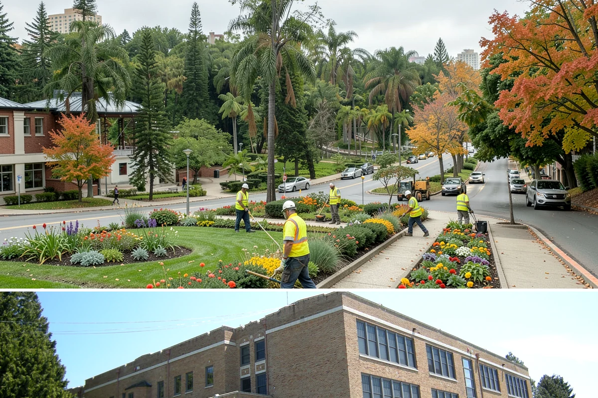 Sign Maintenance in Maple Valley, King County, WA - Biological growth accelerates through the wet fall and winter, making those seasons a priority for cleaning, while straightening...