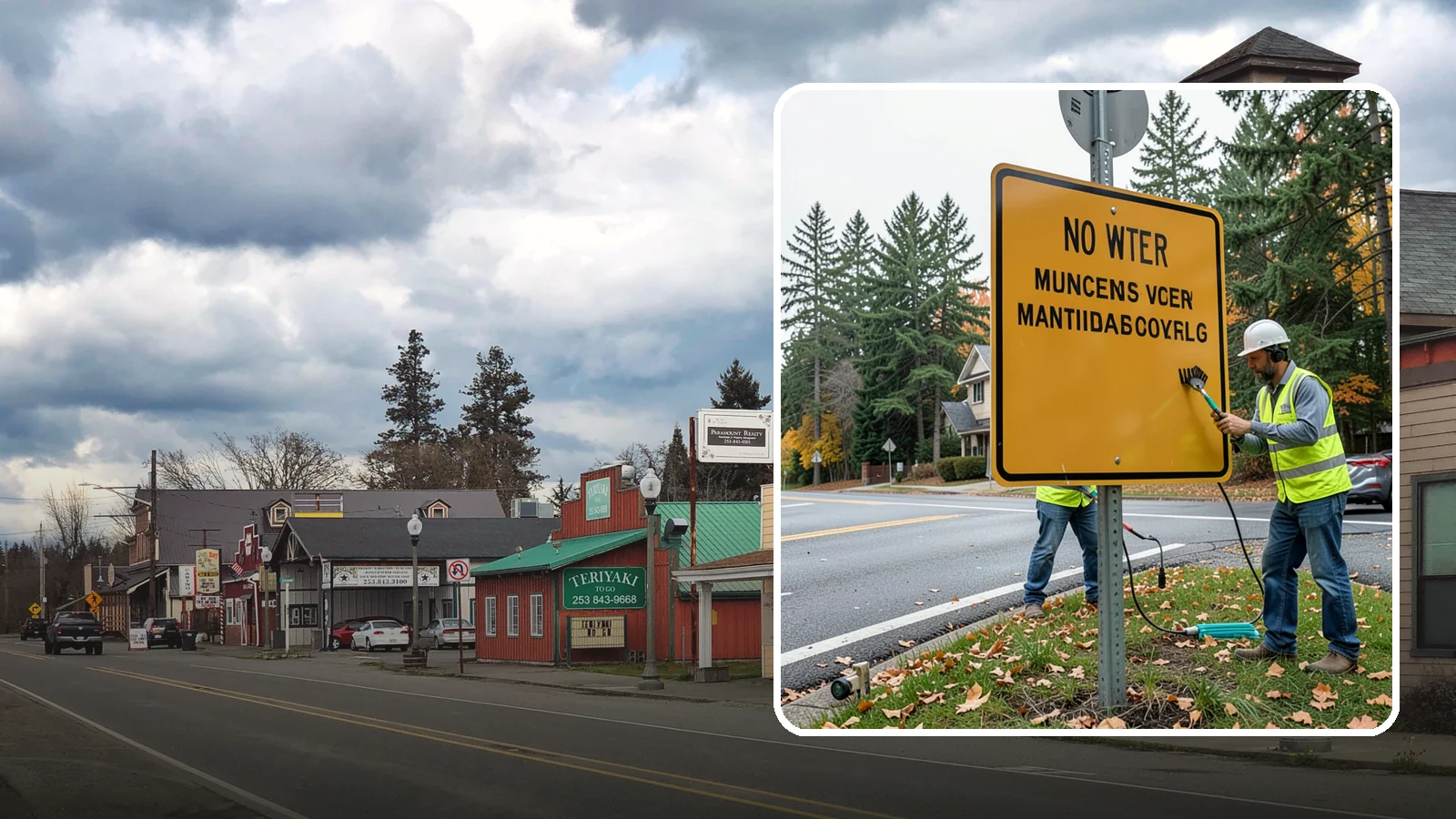 Sign Maintenance in Roy, Pierce County, WA - We provide ongoing sign cleaning, straightening, and repair to keep your inventory legible and compliant.