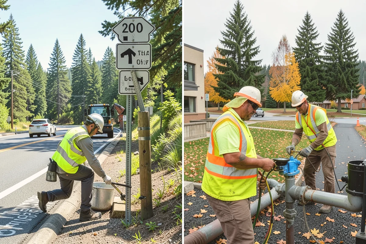 Sign Maintenance in Sammamish, King County, WA - Establish an inspection route or intake knockdown reports
