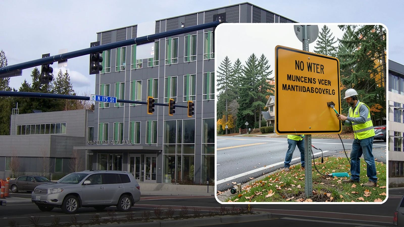 Sign Maintenance in Shoreline, King County, WA - We provide ongoing sign cleaning, straightening, and repair to keep your inventory legible and compliant.