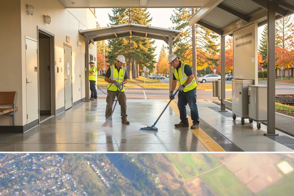 Sign Post Installation in Algona, King County, WA - Post setting is performed year-round, though driven and concrete-set foundations cure and seat best outside the wettest months.