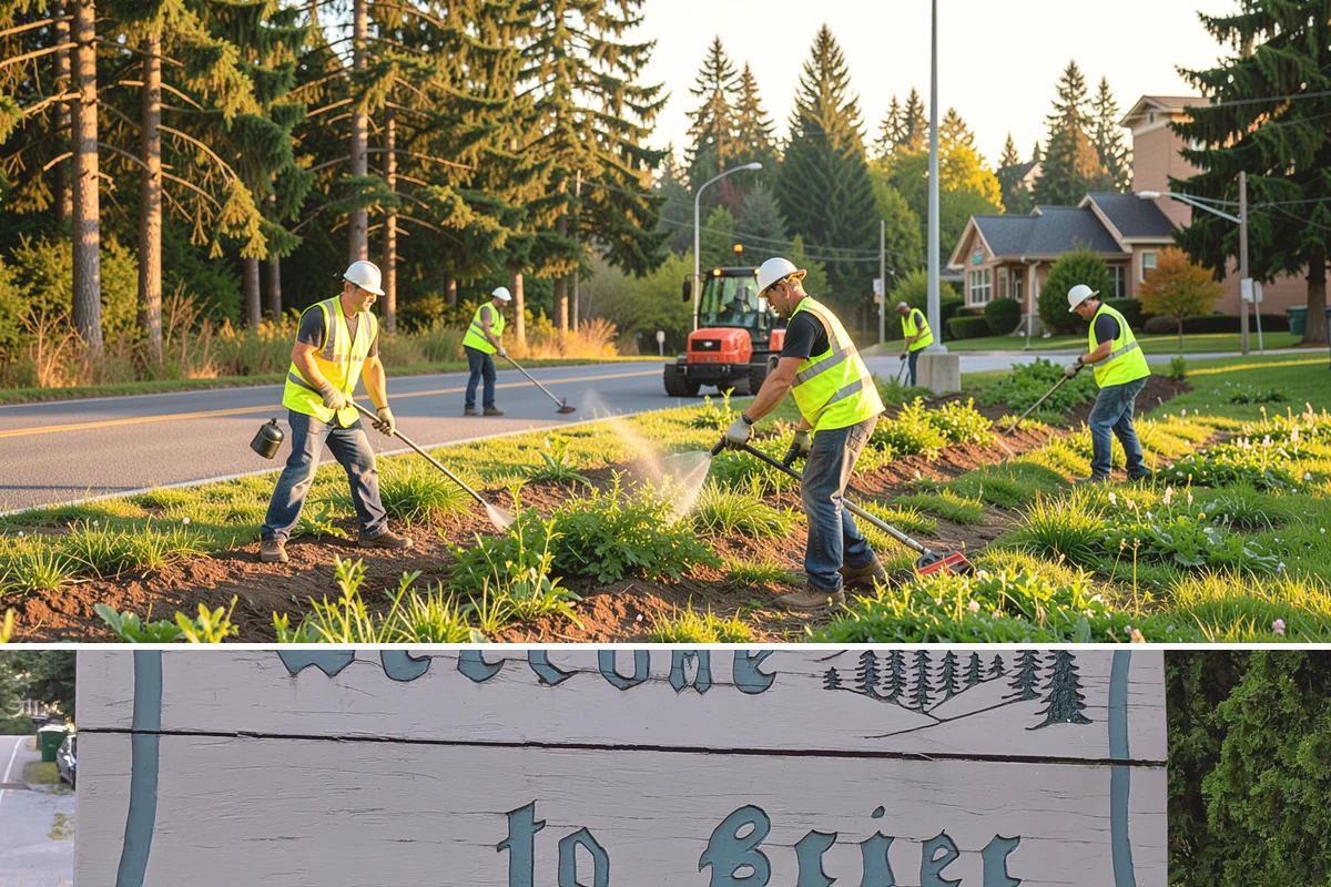 Sign Post Installation in Brier, Snohomish County, WA - Post setting is performed year-round, though driven and concrete-set foundations cure and seat best outside the wettest months.