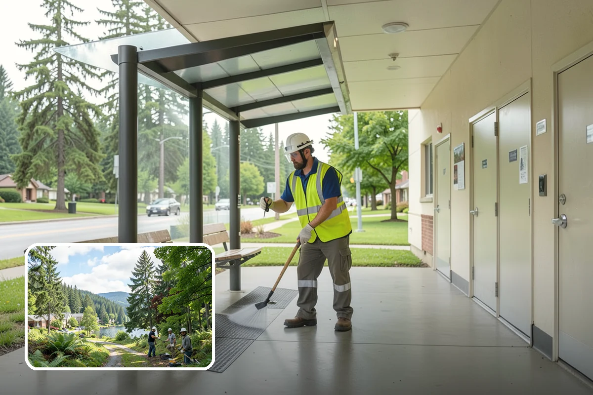Sign Post Installation in Lake Forest Park, King County, WA - Provides a stable, plumb foundation matched to soil and load