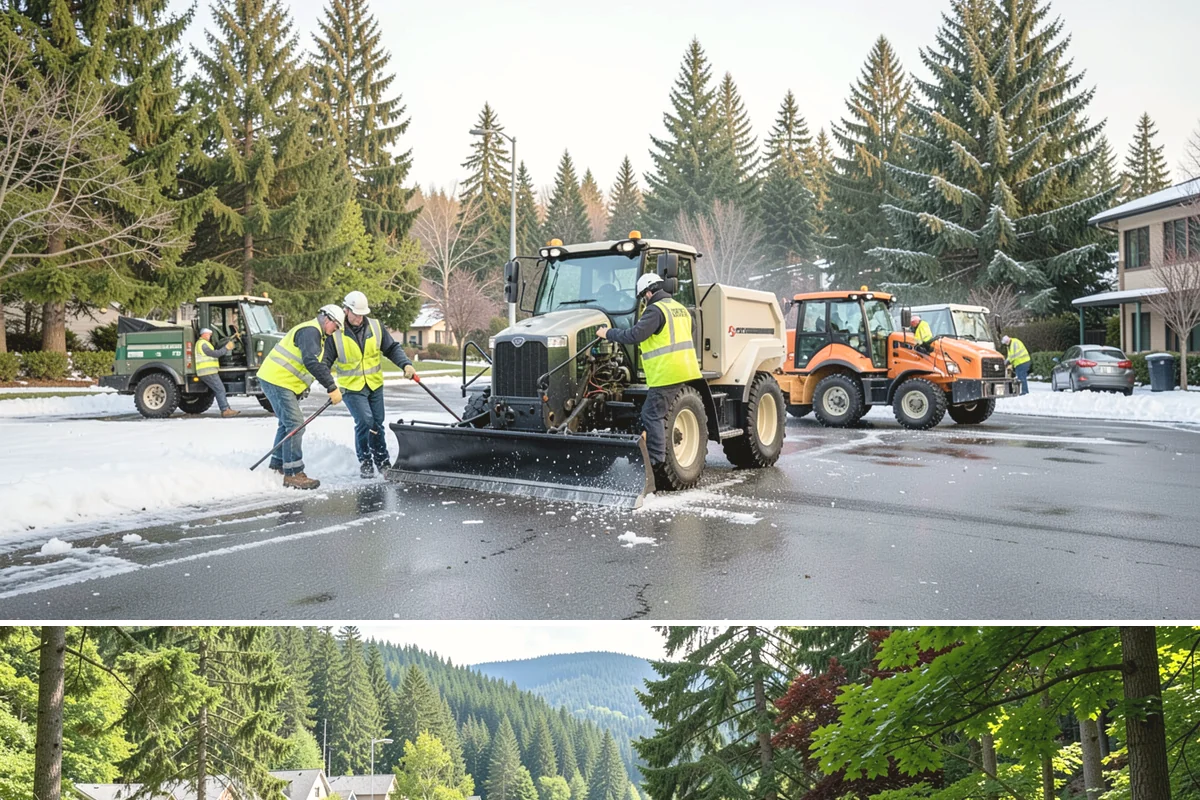 Sign Post Installation in Lake Forest Park, King County, WA - Post setting is performed year-round, though driven and concrete-set foundations cure and seat best outside the wettest months.