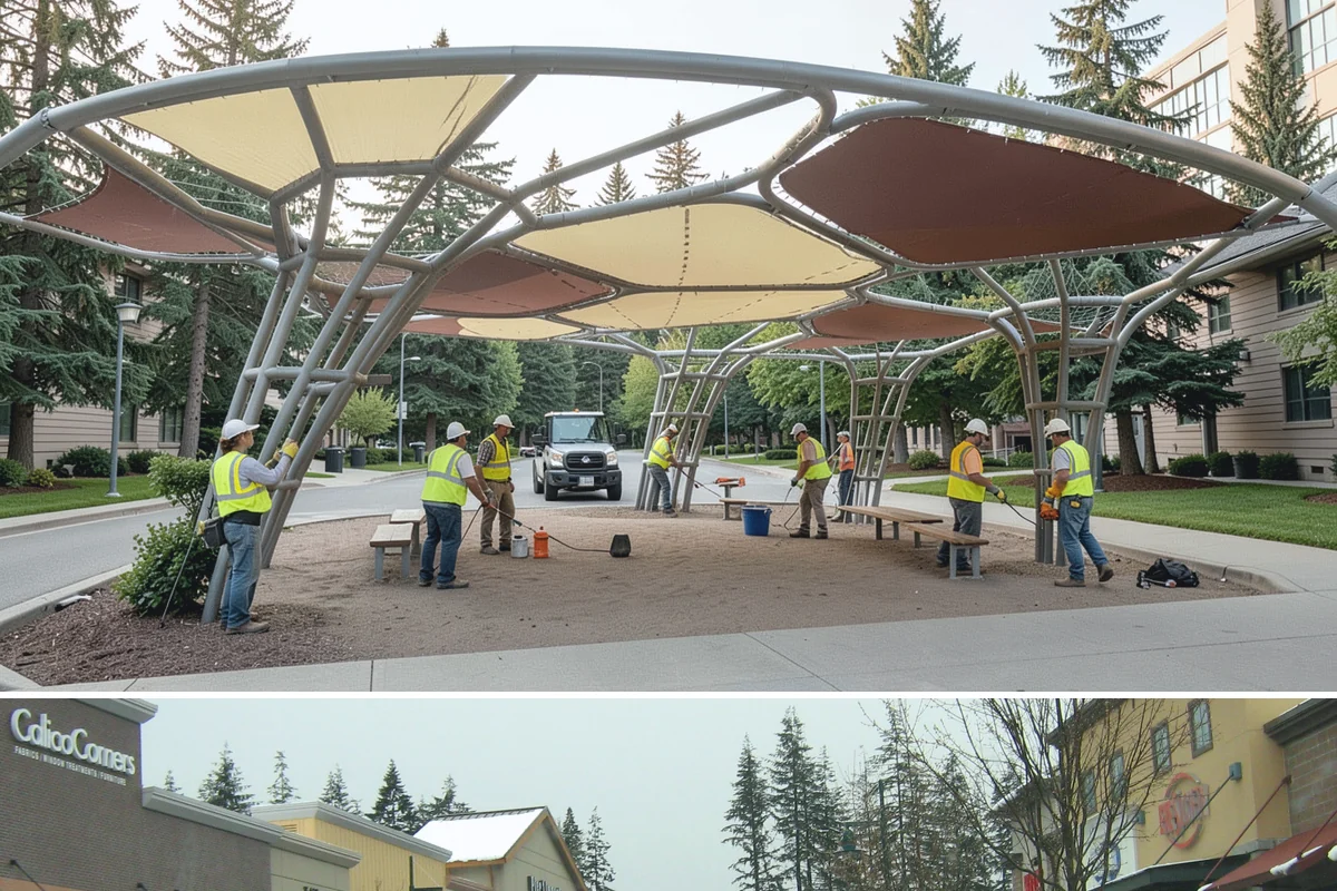 Sign Post Installation in Mill Creek, Snohomish County, WA - Post setting is performed year-round, though driven and concrete-set foundations cure and seat best outside the wettest months.