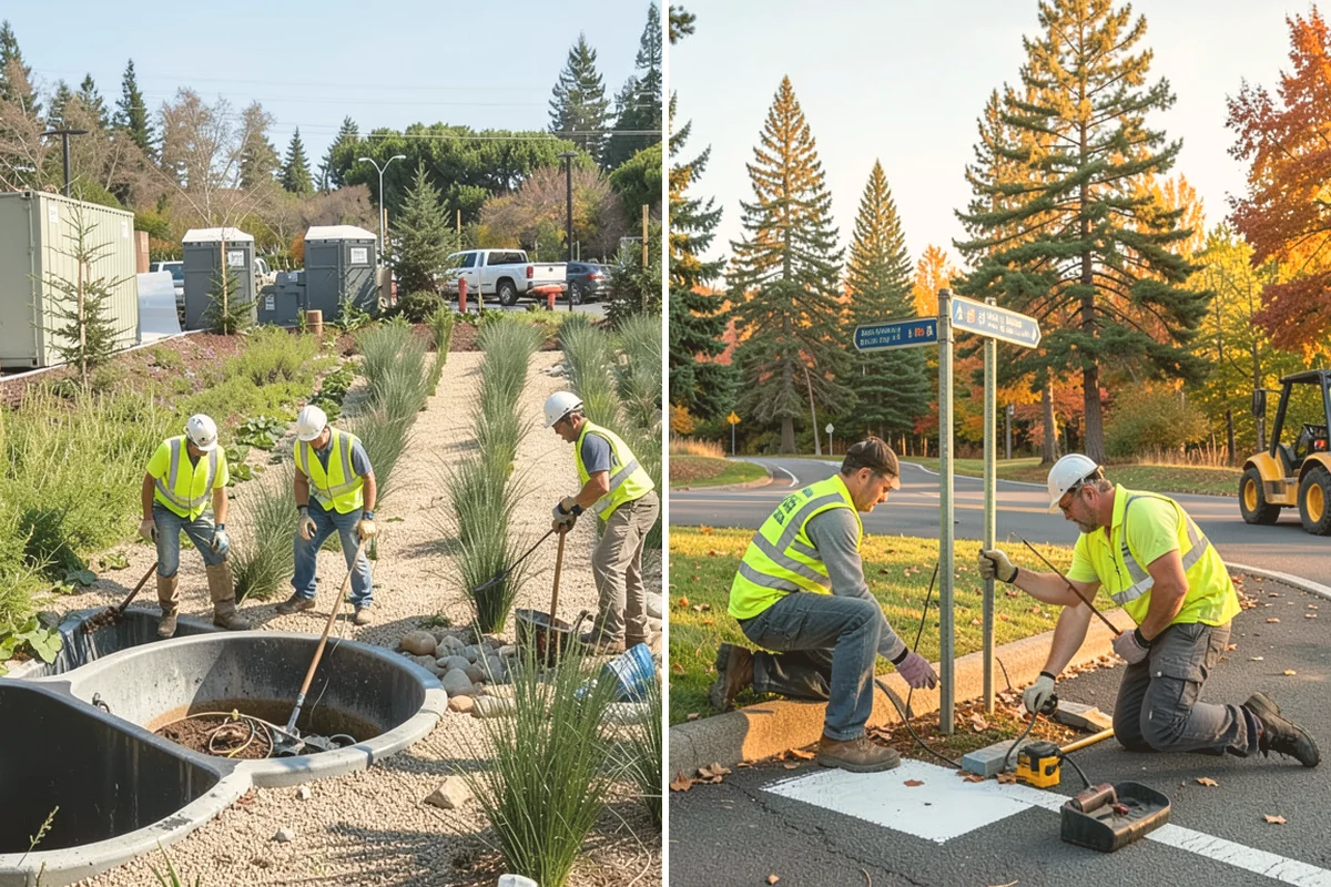 Sign Post Installation in Mount Vernon, Skagit County, WA - Confirm post type, depth, and foundation method for the site