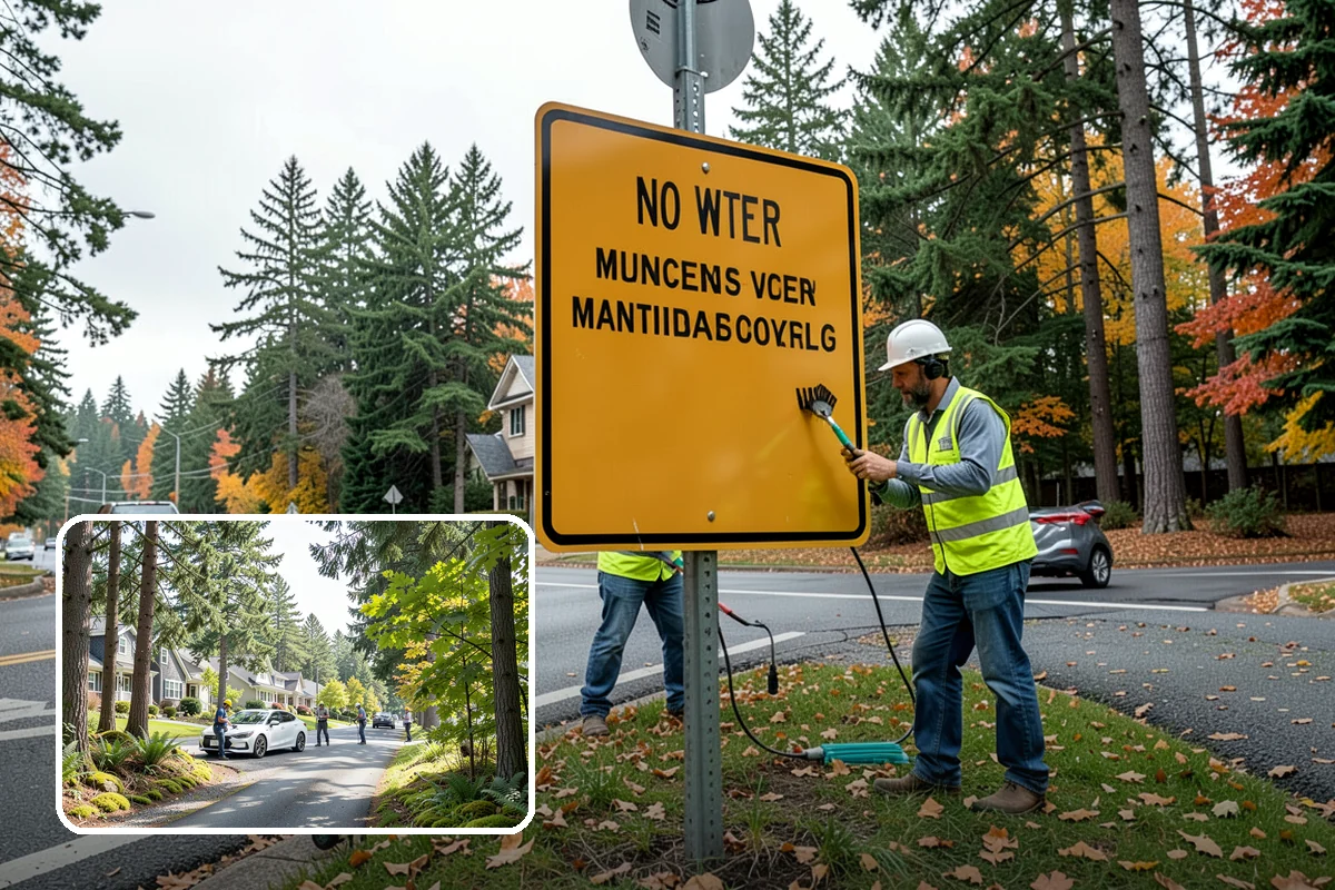 Sign Post Installation in Normandy Park, King County, WA - Provides a stable, plumb foundation matched to soil and load