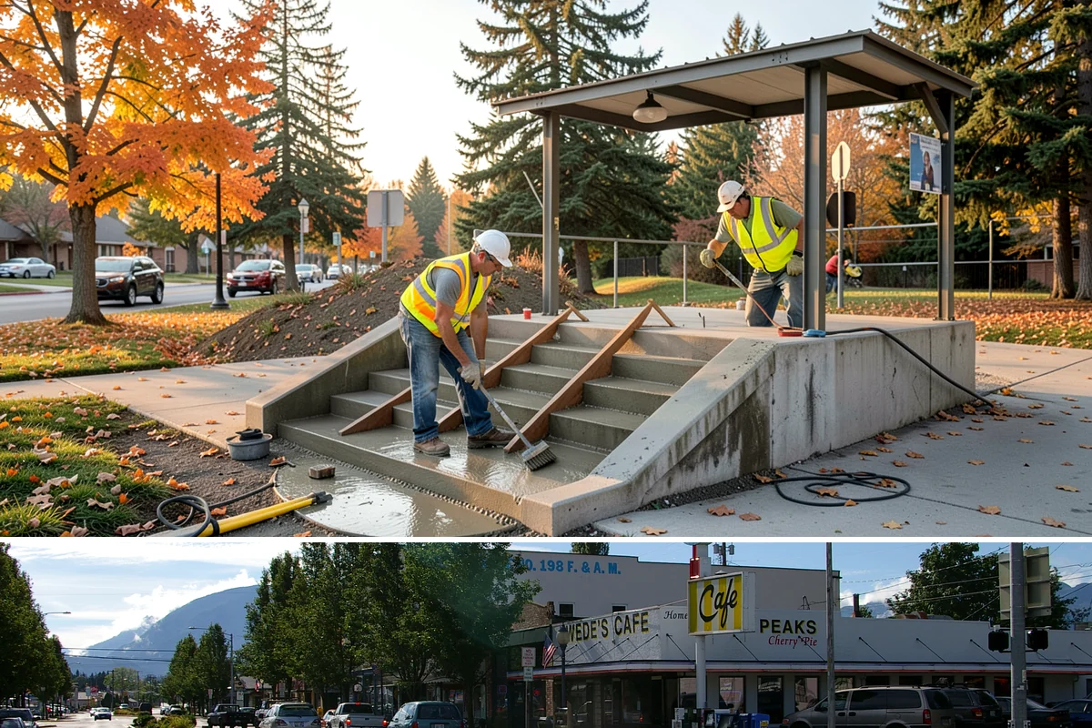 Sign Post Installation in North Bend, King County, WA - Post setting is performed year-round, though driven and concrete-set foundations cure and seat best outside the wettest months.