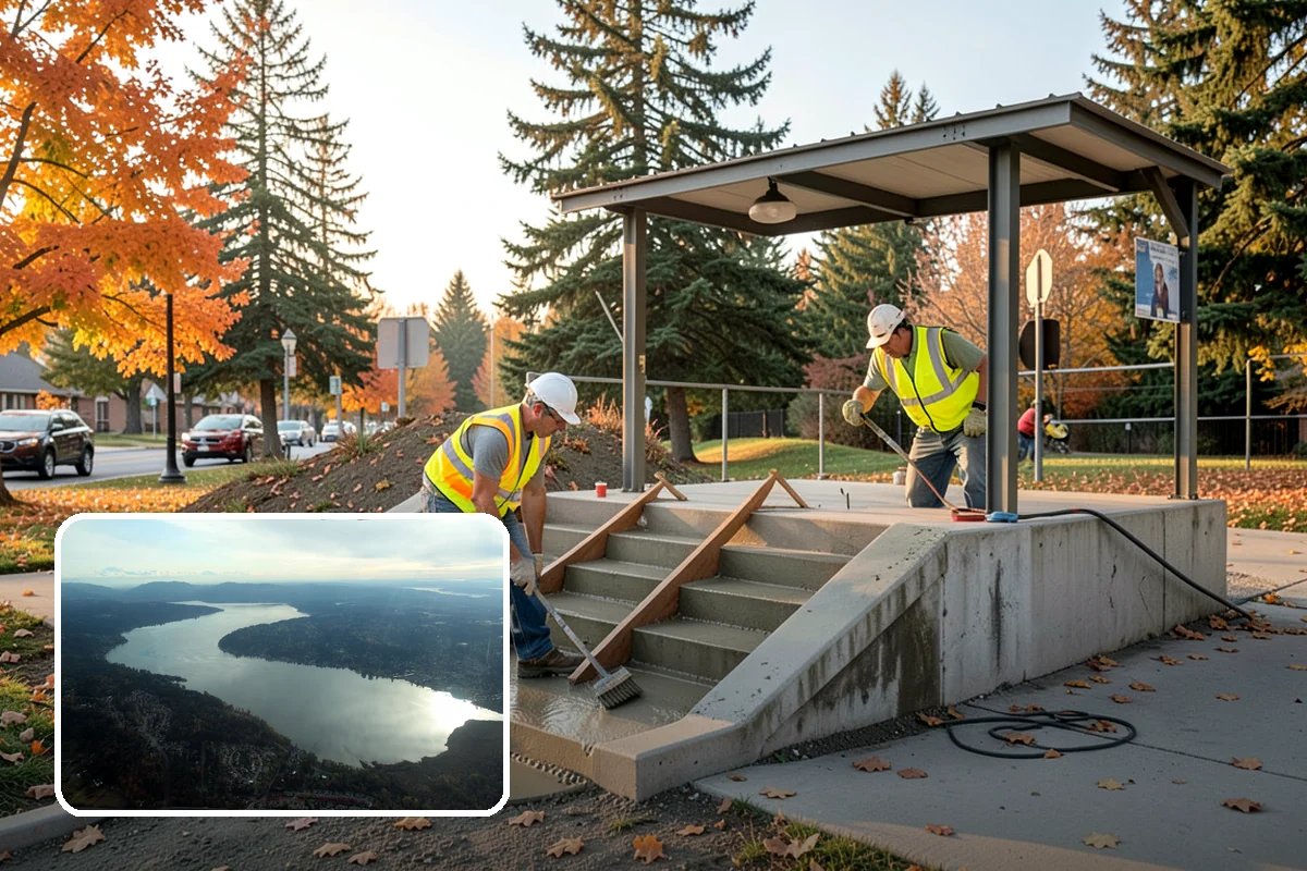 Sign Post Installation in Sammamish, King County, WA - Provides a stable, plumb foundation matched to soil and load