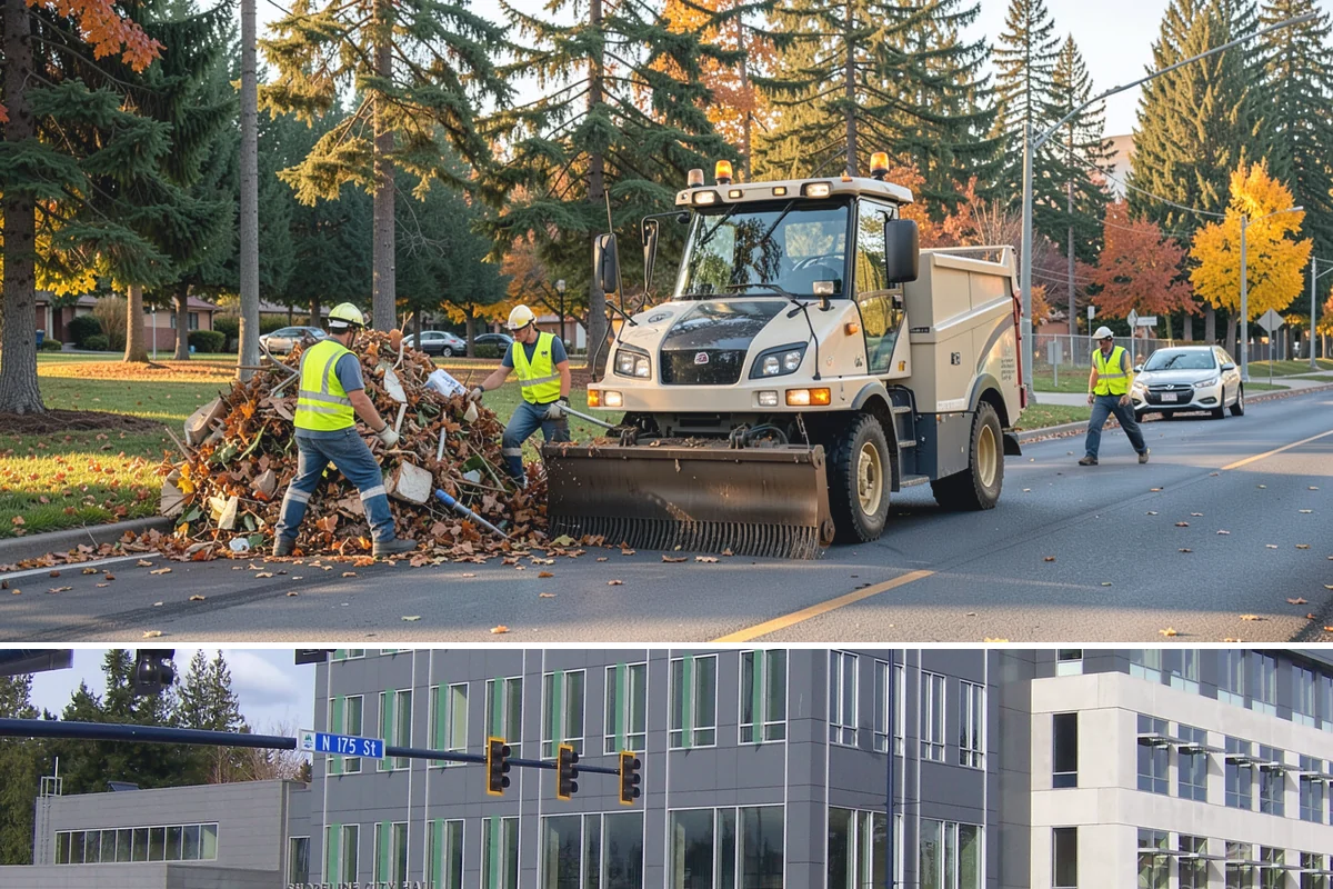 Sign Post Installation in Shoreline, King County, WA - Post setting is performed year-round, though driven and concrete-set foundations cure and seat best outside the wettest months.