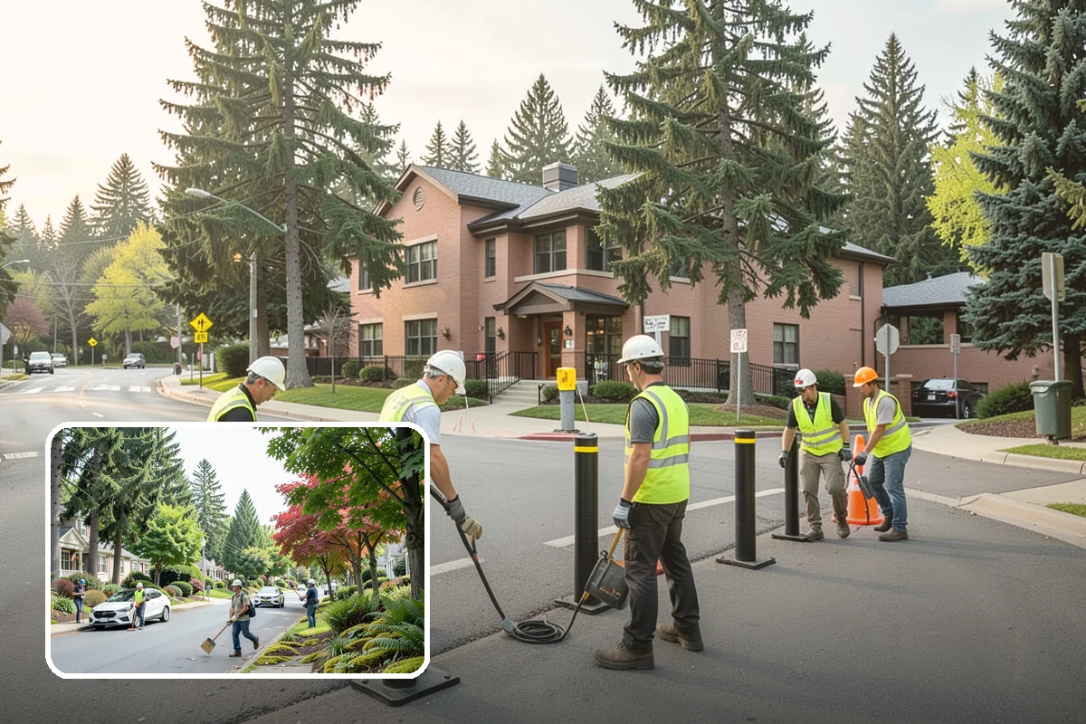Sign Replacement in Beaux Arts Village, King County, WA - Restores nighttime visibility to MUTCD retroreflectivity standards