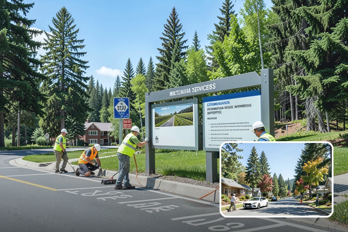 Sign Replacement in Orting, Pierce County, WA - Restores nighttime visibility to MUTCD retroreflectivity standards