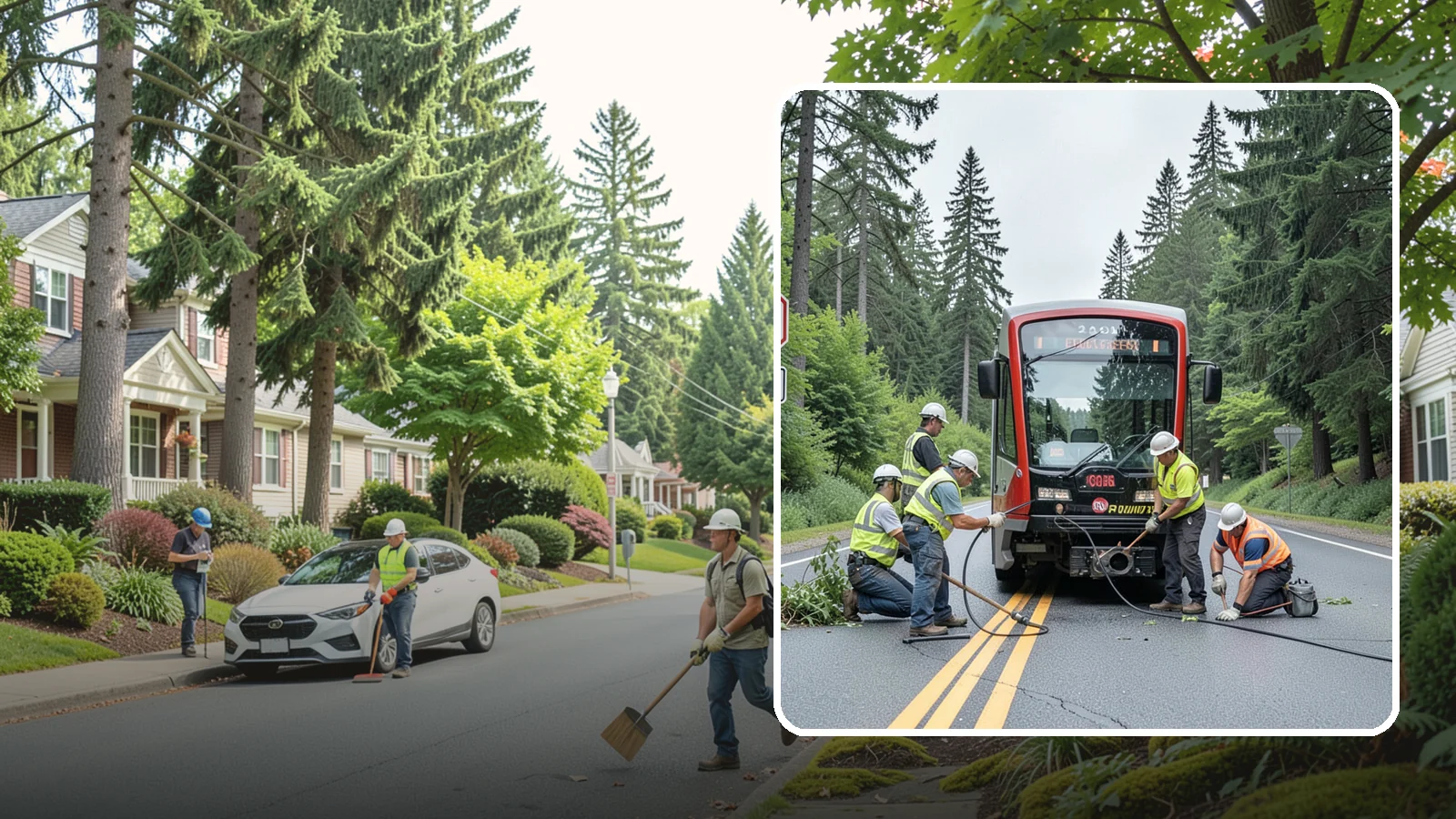 Sign Visibility Clearing in Beaux Arts Village, King County, WA - Selective clearing that restores unobstructed sight lines to regulatory and warning signs for driver safety and liability...