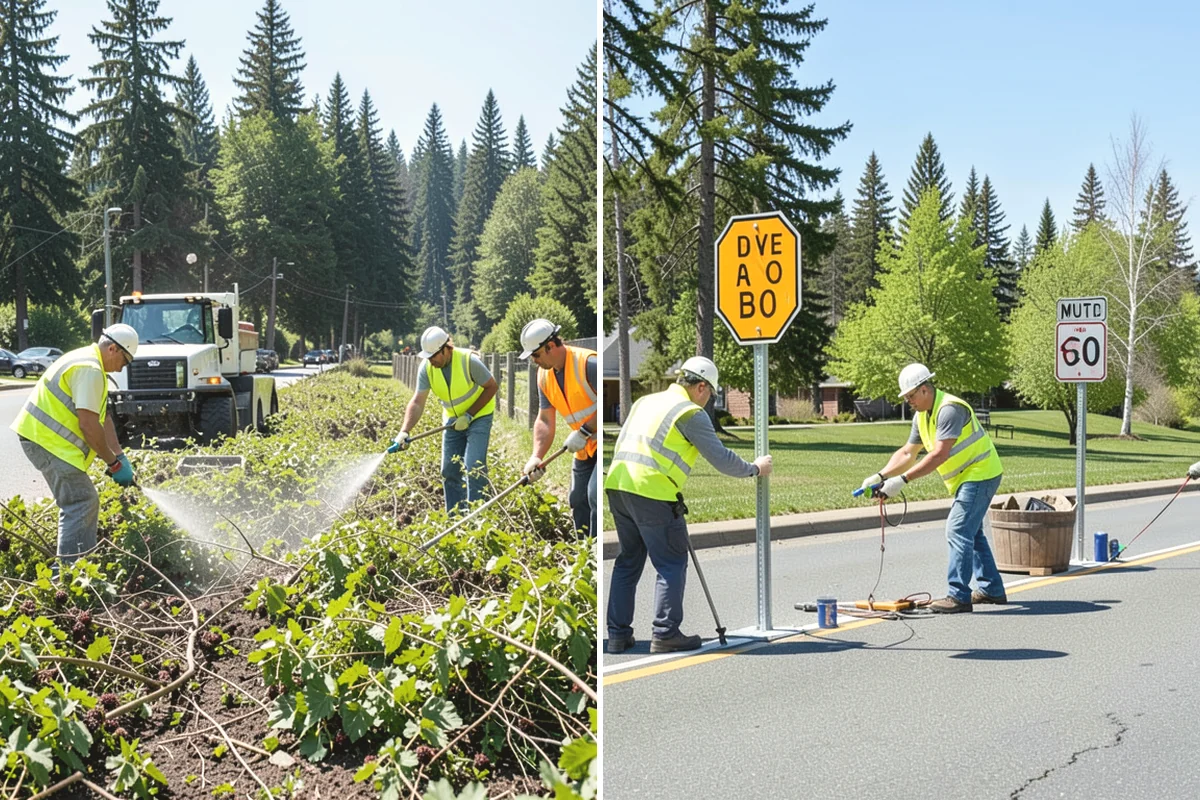 Sign Visibility Clearing in Burlington, Skagit County, WA - Inventory sign locations and assess vegetative obstruction of each face and approach