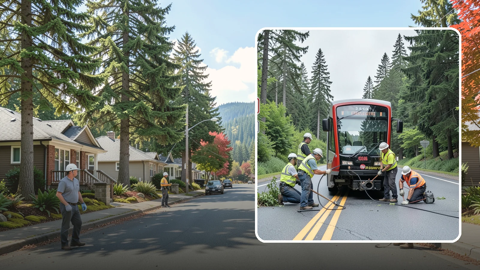 Sign Visibility Clearing in Hunts Point, King County, WA - Selective clearing that restores unobstructed sight lines to regulatory and warning signs for driver safety and liability...