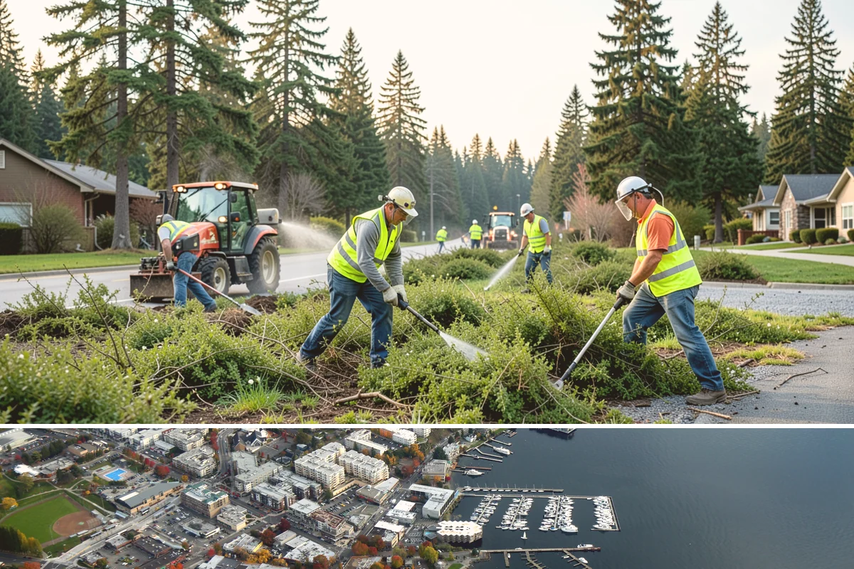 Sign Visibility Clearing in Kirkland, King County, WA - Sign clearing is most needed from May through September when foliage is full, with a valuable pre-winter pass to remove growth...