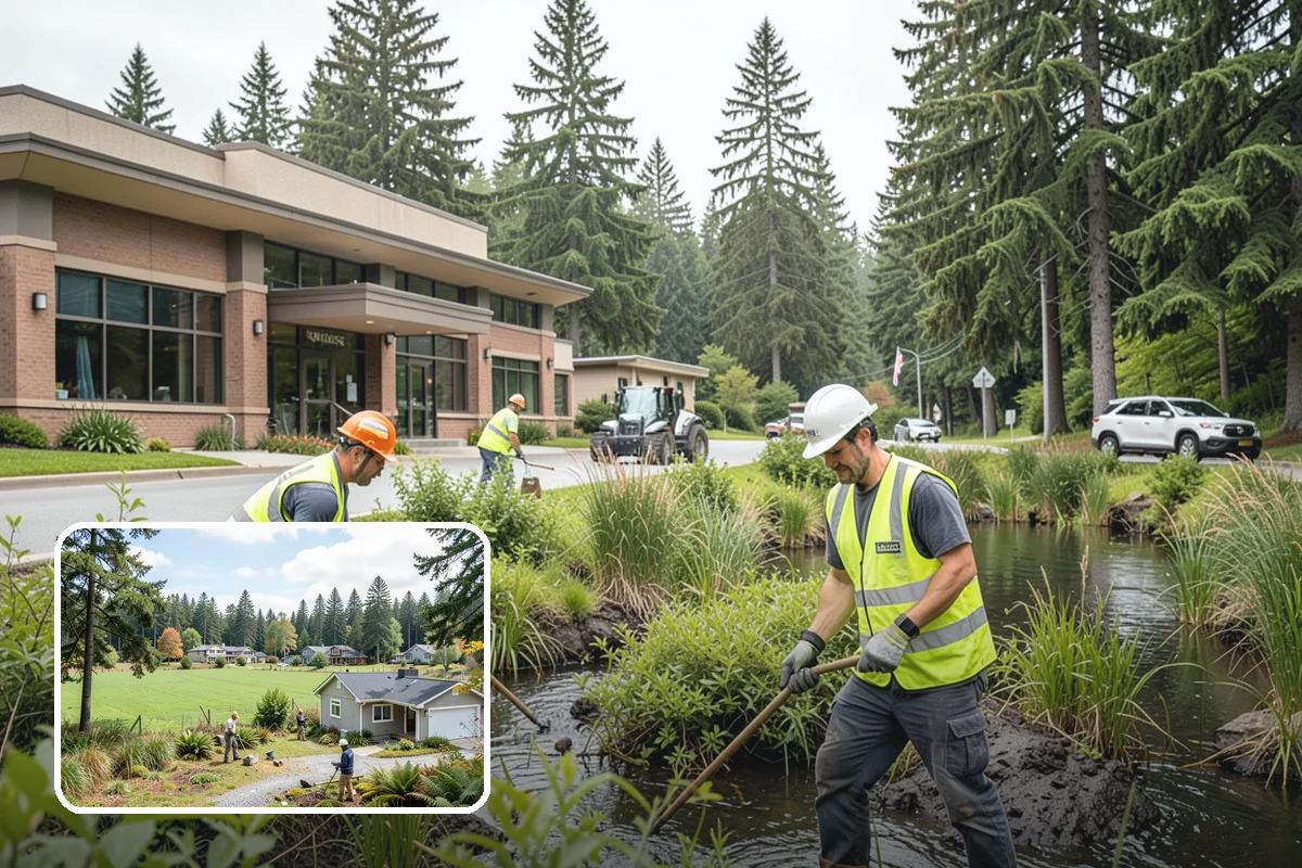 Sign Visibility Clearing in Lyman, Skagit County, WA - Restores MUTCD-compliant sign visibility and legibility distance