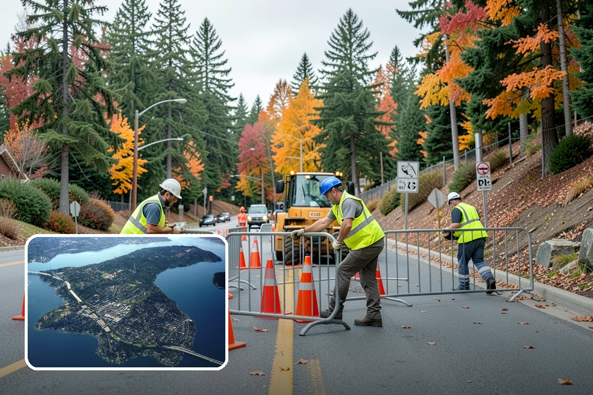 Sign Visibility Clearing in Mercer Island, King County, WA - Restores MUTCD-compliant sign visibility and legibility distance