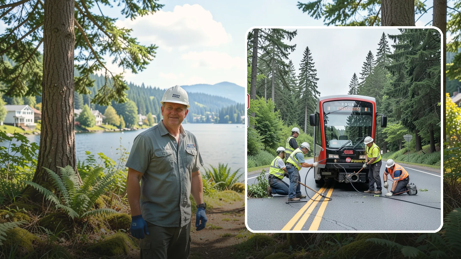 Sign Visibility Clearing in Milton, King County, WA - Selective clearing that restores unobstructed sight lines to regulatory and warning signs for driver safety and liability...
