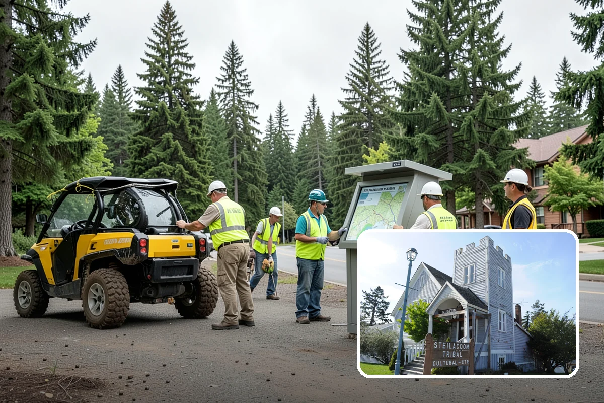 Sign Visibility Clearing in Steilacoom, Pierce County, WA - Restores MUTCD-compliant sign visibility and legibility distance