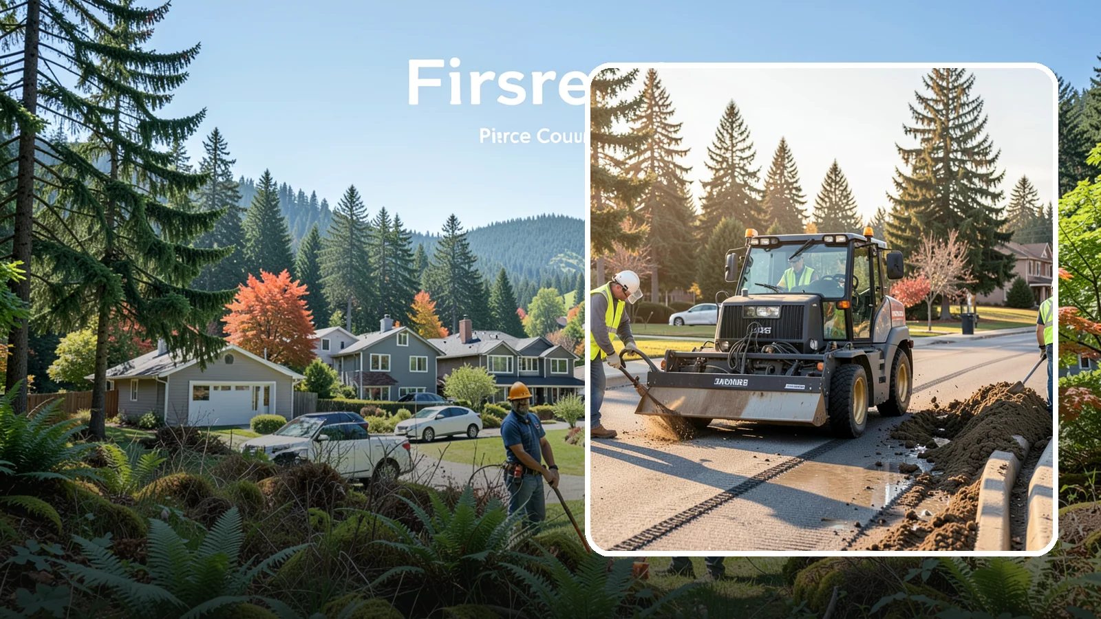 Silt & Sediment Removal in Fircrest, Pierce County, WA - Removal of accumulated silt and sediment from stormwater conveyances and facilities.