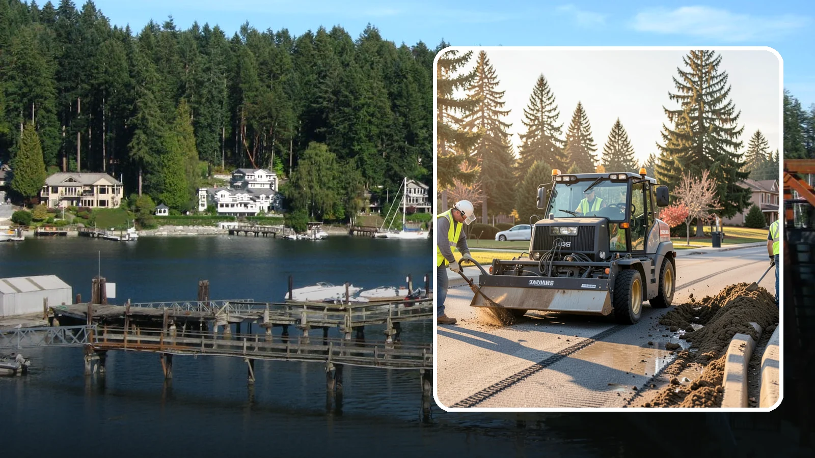 Silt & Sediment Removal in Gig Harbor, Pierce County, WA - Removal of accumulated silt and sediment from stormwater conveyances and facilities.