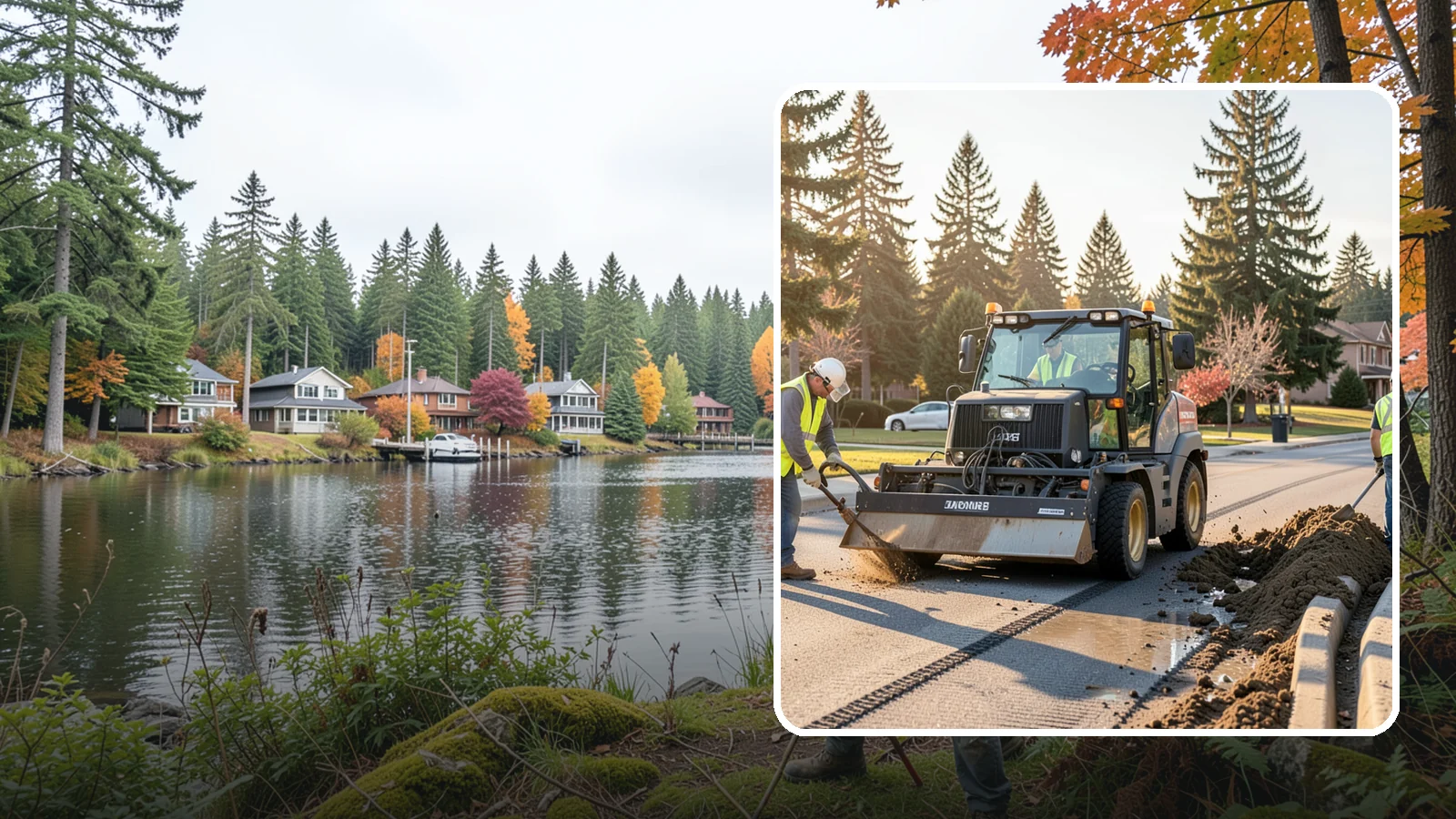 Silt & Sediment Removal in La Conner, Skagit County, WA - Removal of accumulated silt and sediment from stormwater conveyances and facilities.