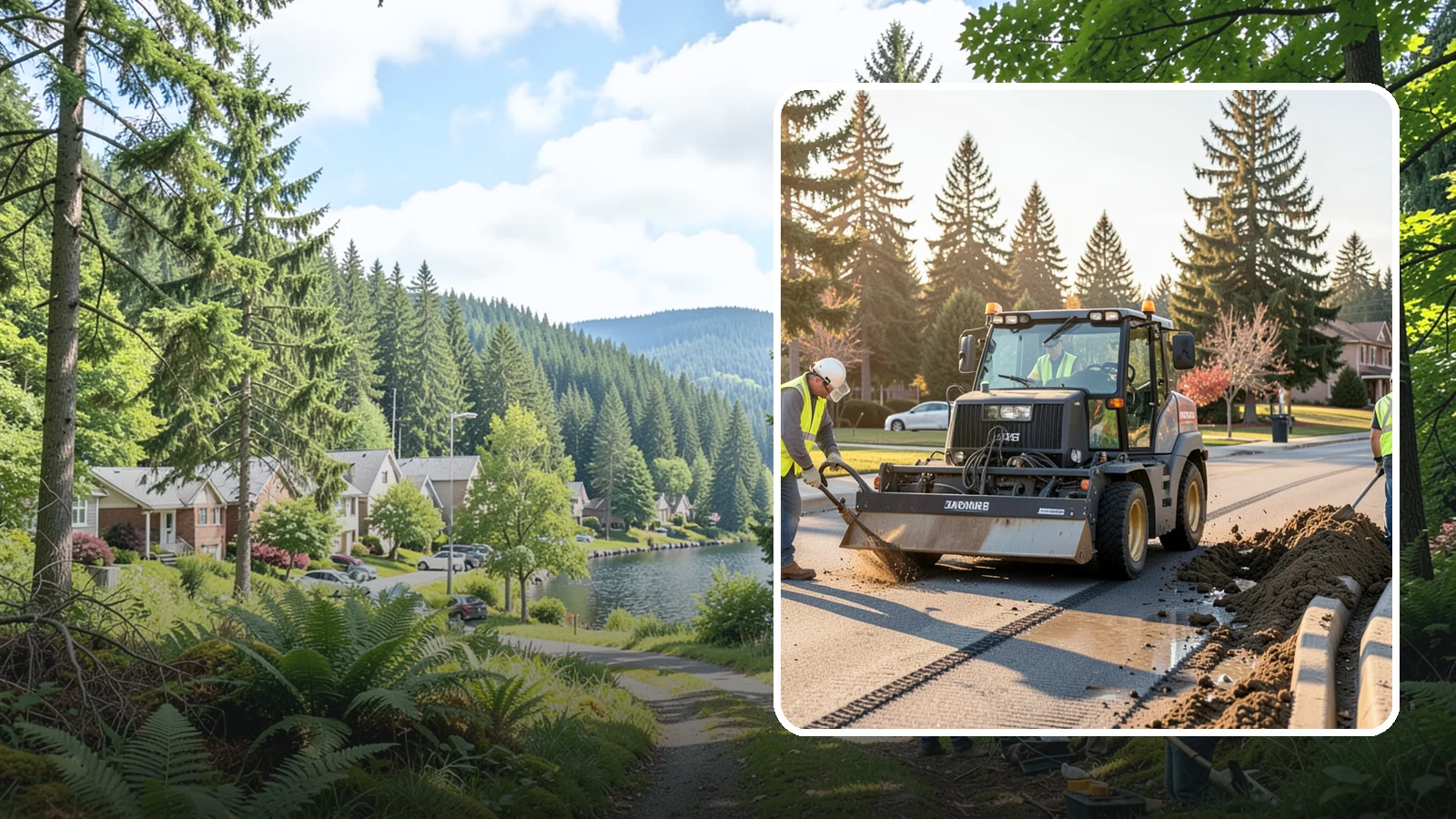 Silt & Sediment Removal in Lake Forest Park, King County, WA - Removal of accumulated silt and sediment from stormwater conveyances and facilities.