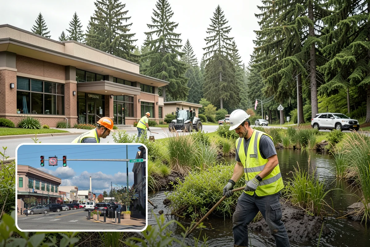 Silt & Sediment Removal in Monroe, Snohomish County, WA - Restored conveyance and storage capacity