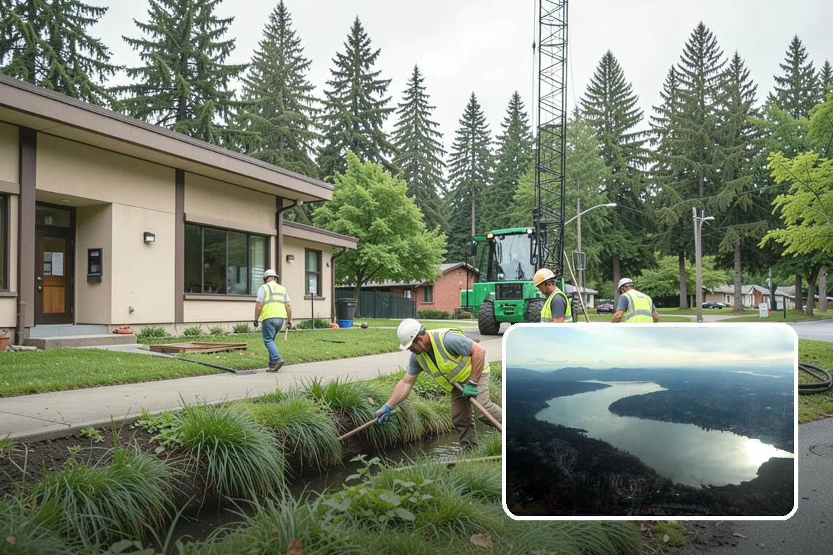 Silt & Sediment Removal in Sammamish, King County, WA - Restored conveyance and storage capacity