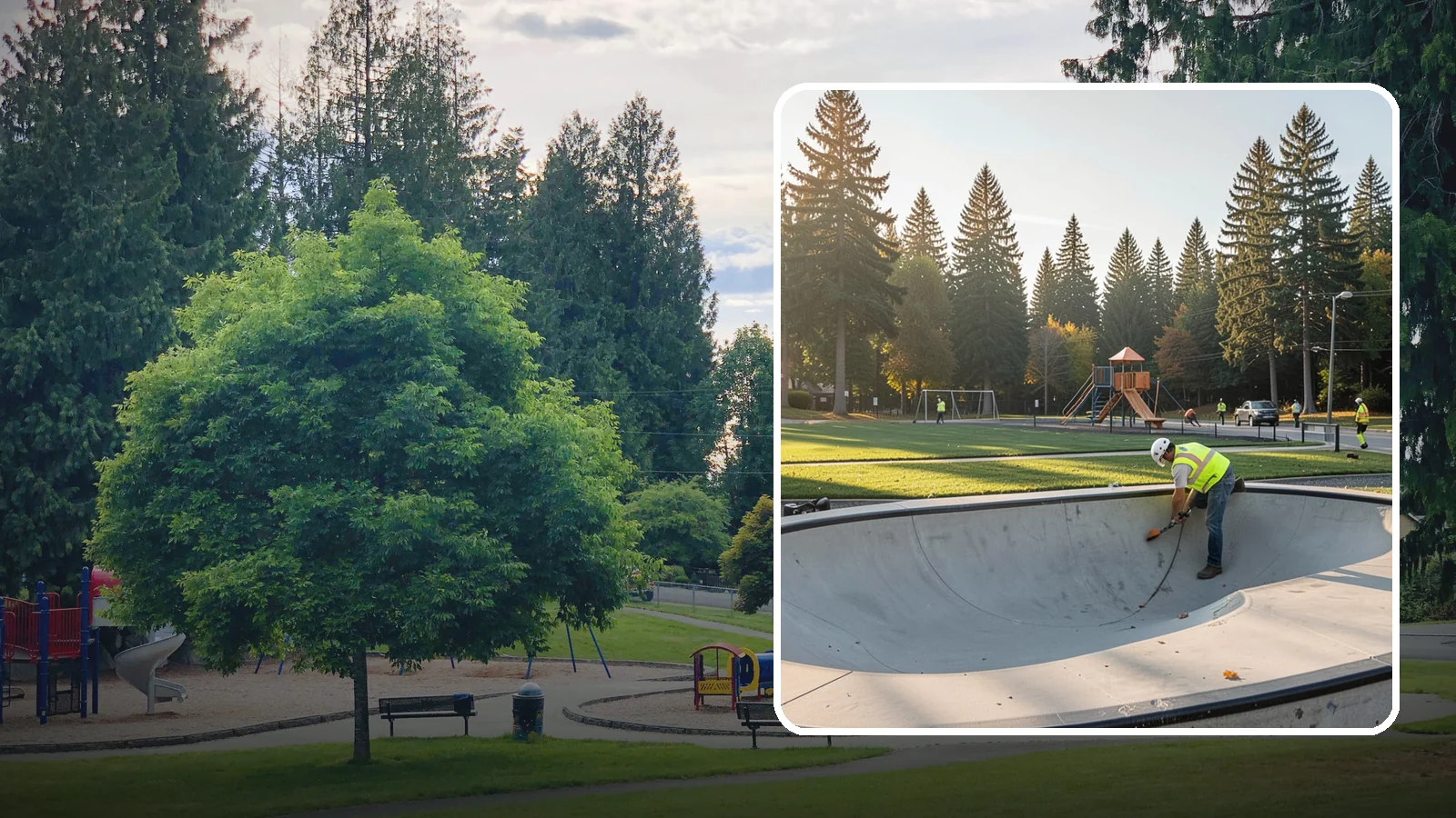 Skate Park Maintenance in Bonney Lake, Pierce County, WA - Inspection, cleaning, and minor repair that keeps municipal skate parks safe and rideable year-round.