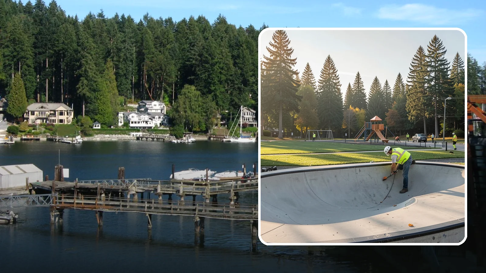 Skate Park Maintenance in Gig Harbor, Pierce County, WA - Inspection, cleaning, and minor repair that keeps municipal skate parks safe and rideable year-round.