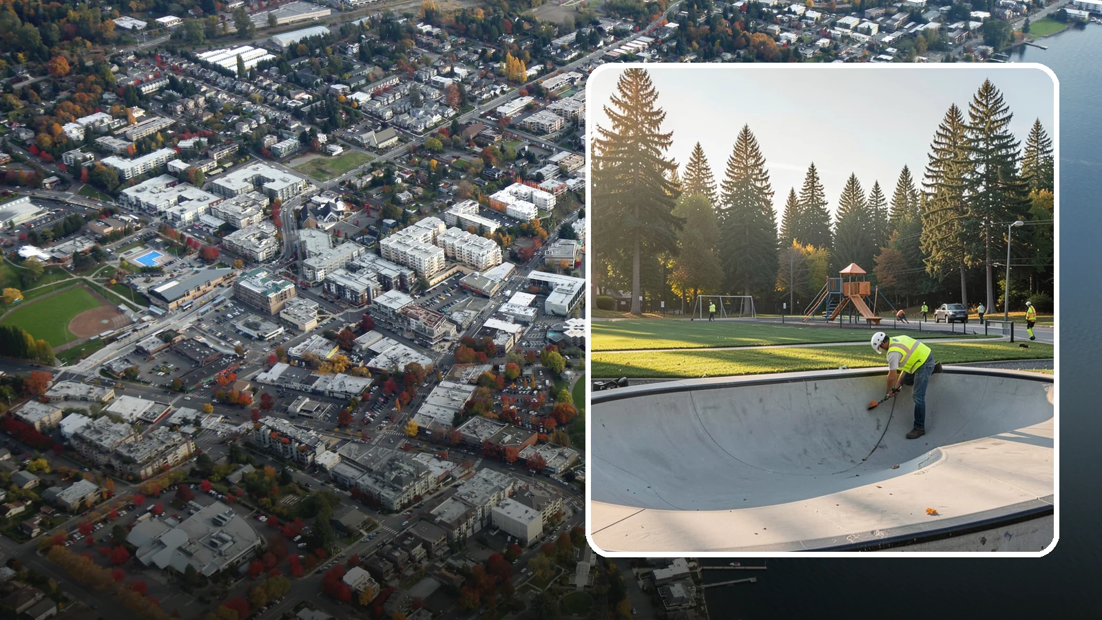 Skate Park Maintenance in Kirkland, King County, WA - Inspection, cleaning, and minor repair that keeps municipal skate parks safe and rideable year-round.