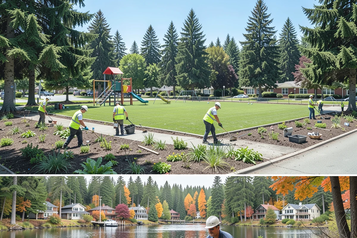 Skate Park Maintenance in La Conner, Skagit County, WA - Clearing and inspections continue year-round, with concrete repairs prioritized during dry-weather windows for proper curing.
