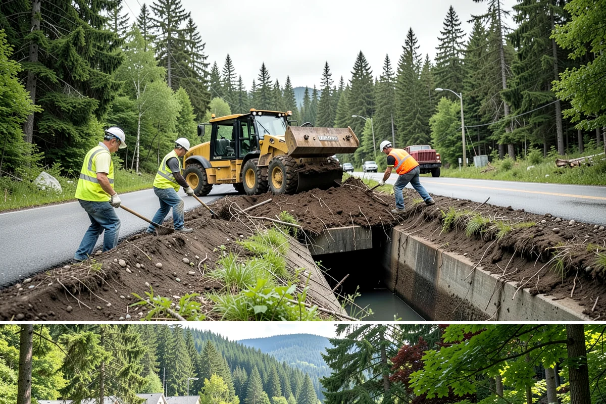 Skate Park Maintenance in Lake Forest Park, King County, WA - Clearing and inspections continue year-round, with concrete repairs prioritized during dry-weather windows for proper curing.