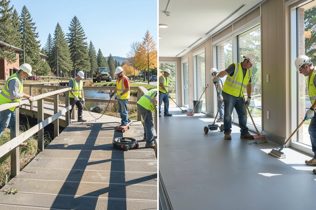 Skate Park Maintenance in Marysville, Snohomish County, WA - Inspect ramps, transitions, coping, and drainage for hazards