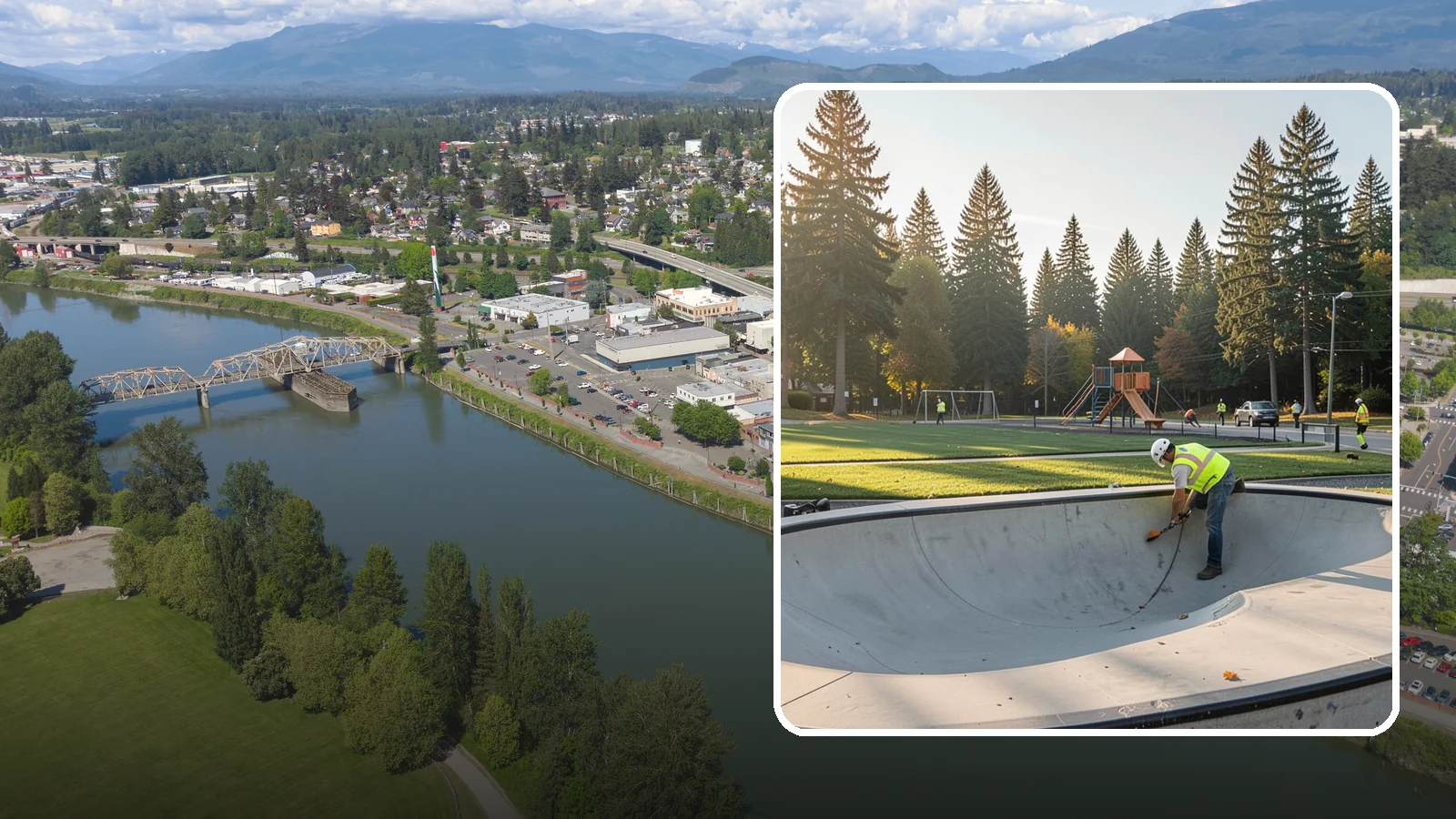 Skate Park Maintenance in Mount Vernon, Skagit County, WA - Inspection, cleaning, and minor repair that keeps municipal skate parks safe and rideable year-round.