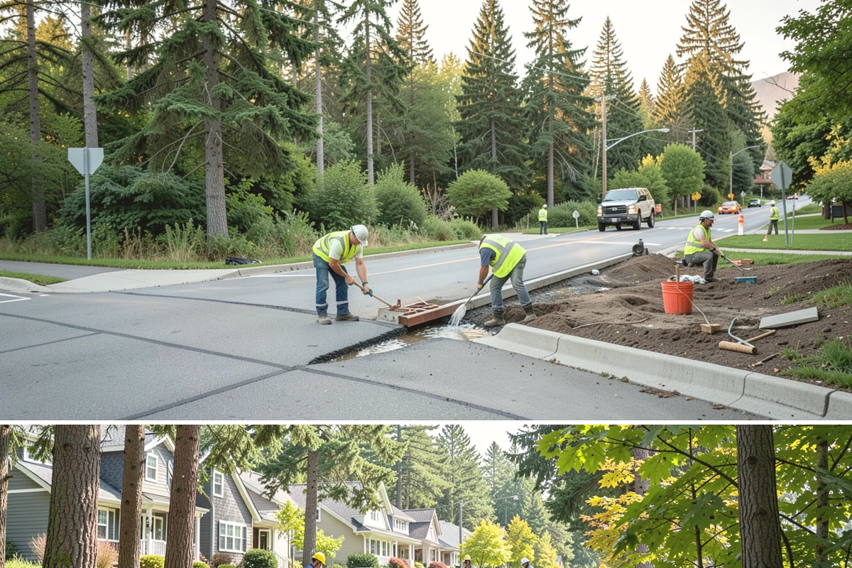 Skate Park Maintenance in Normandy Park, King County, WA - Clearing and inspections continue year-round, with concrete repairs prioritized during dry-weather windows for proper curing.