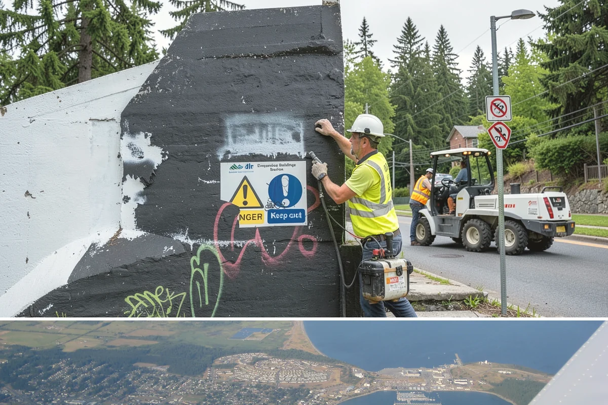 Skate Park Maintenance in Oak Harbor, Island County, WA - Clearing and inspections continue year-round, with concrete repairs prioritized during dry-weather windows for proper curing.