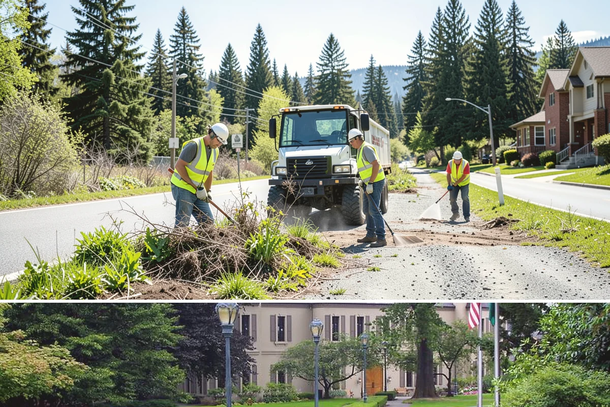 Skate Park Maintenance in Woodinville, King County, WA - Clearing and inspections continue year-round, with concrete repairs prioritized during dry-weather windows for proper curing.