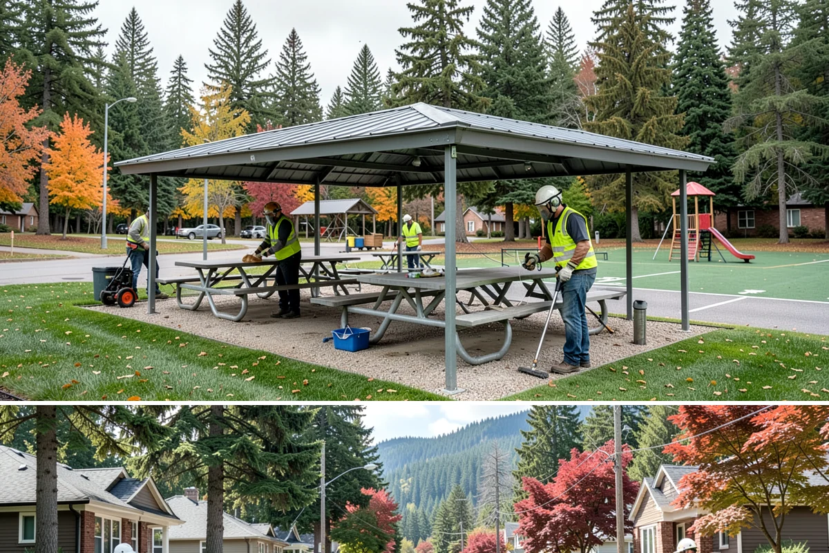 Small Works Roster Services in Hunts Point, King County, WA - Roster work is available year-round, with weather-sensitive tasks scheduled around Western Washington's wet season.