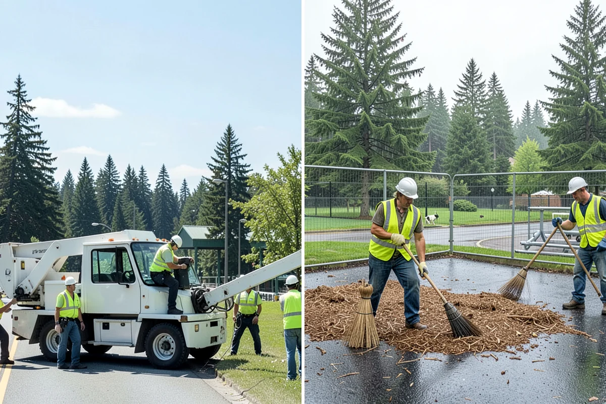 Snow Hauling in Clyde Hill, King County, WA - Identify snow-storage piles and confirm approved disposal sites