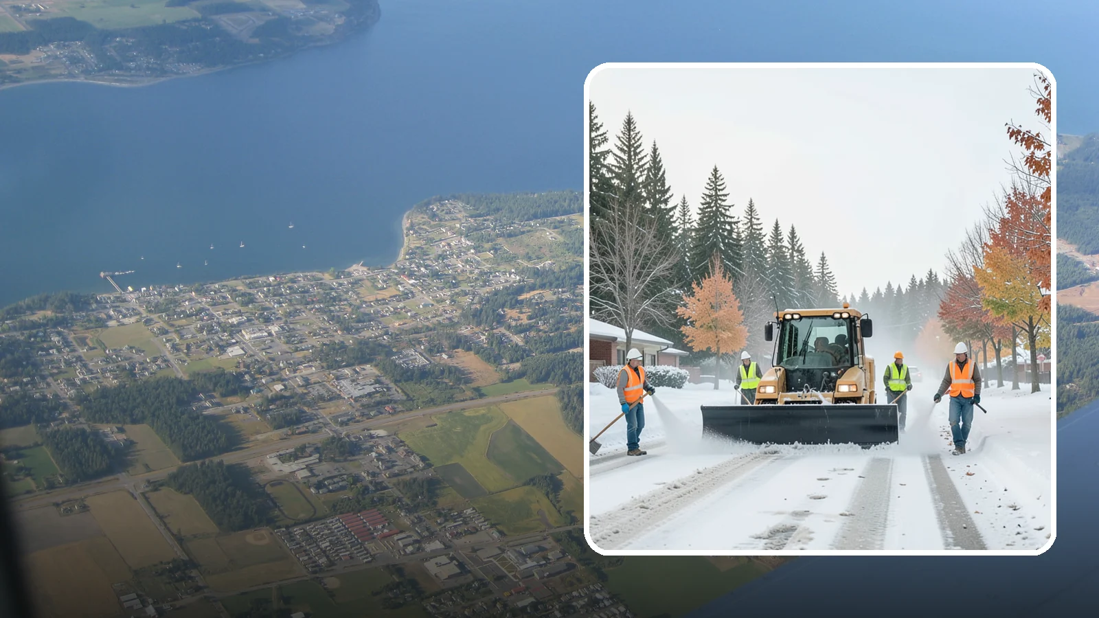 Snow Plowing in Coupeville, Island County, WA - Priority-route snow plowing for municipal roads, lots, and public facilities to keep your community moving during storms.