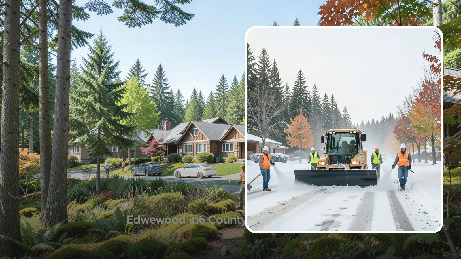 Snow Plowing in Edgewood, Pierce County, WA - Priority-route snow plowing for municipal roads, lots, and public facilities to keep your community moving during storms.