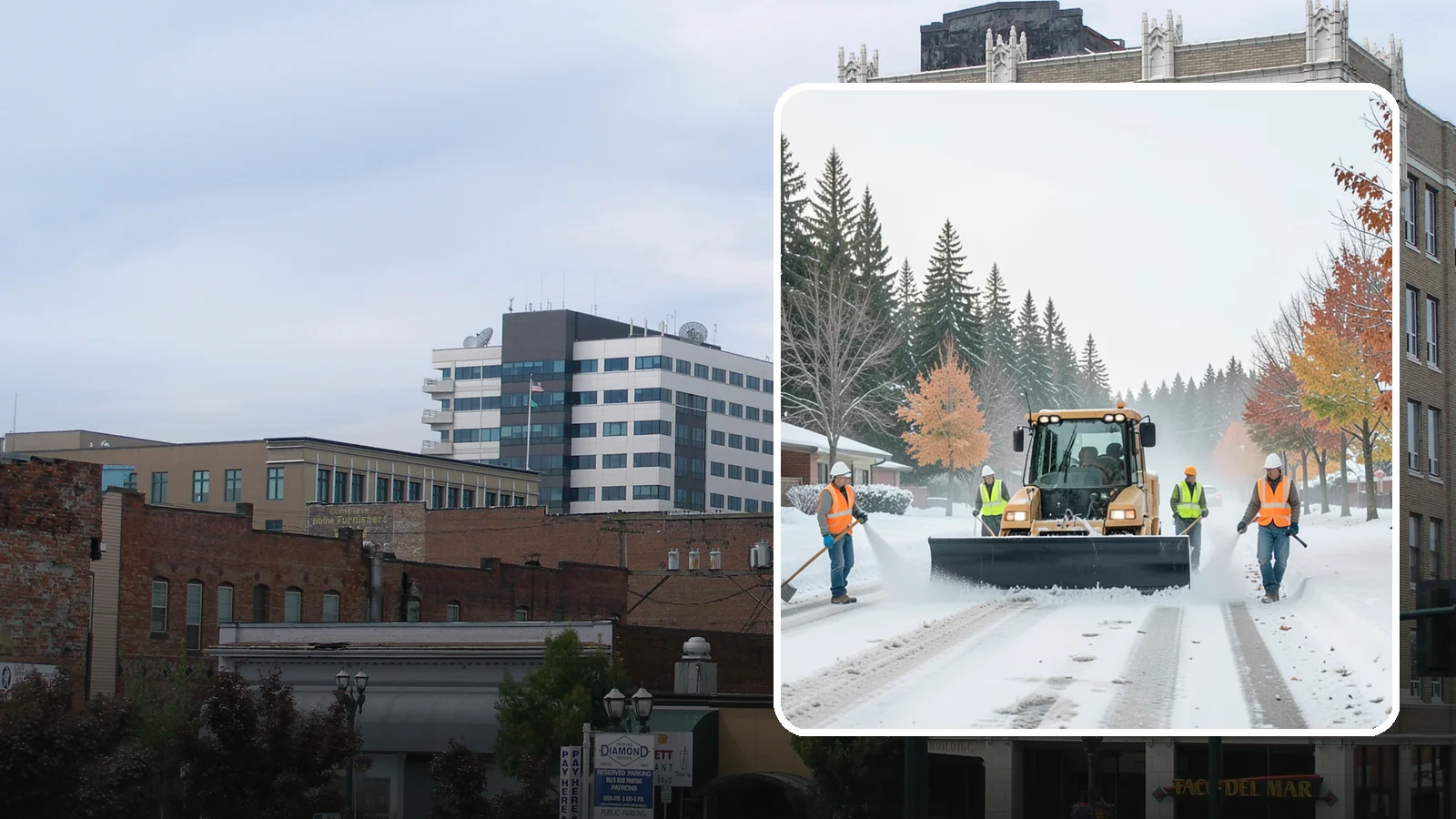 Snow Plowing in Everett, Snohomish County, WA - Priority-route snow plowing for municipal roads, lots, and public facilities to keep your community moving during storms.