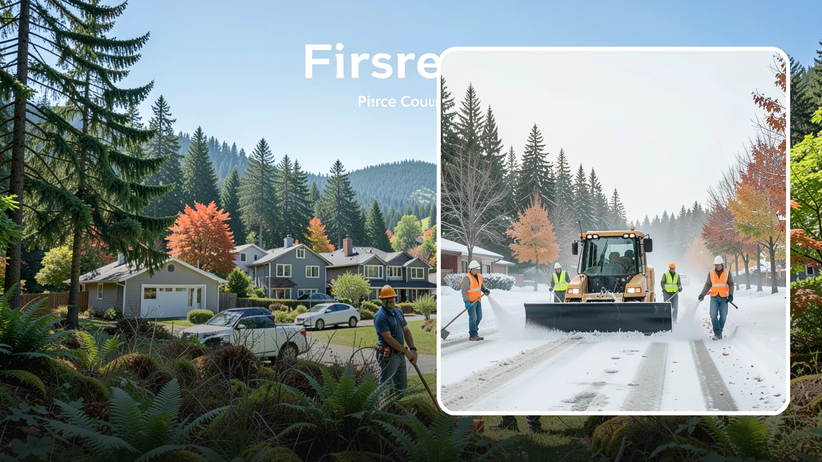 Snow Plowing in Fircrest, Pierce County, WA - Priority-route snow plowing for municipal roads, lots, and public facilities to keep your community moving during storms.