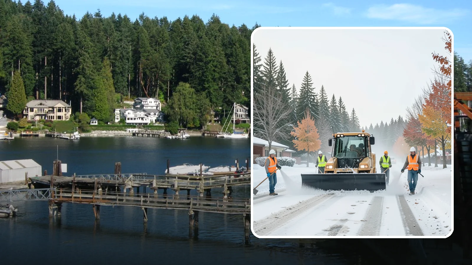 Snow Plowing in Gig Harbor, Pierce County, WA - Priority-route snow plowing for municipal roads, lots, and public facilities to keep your community moving during storms.