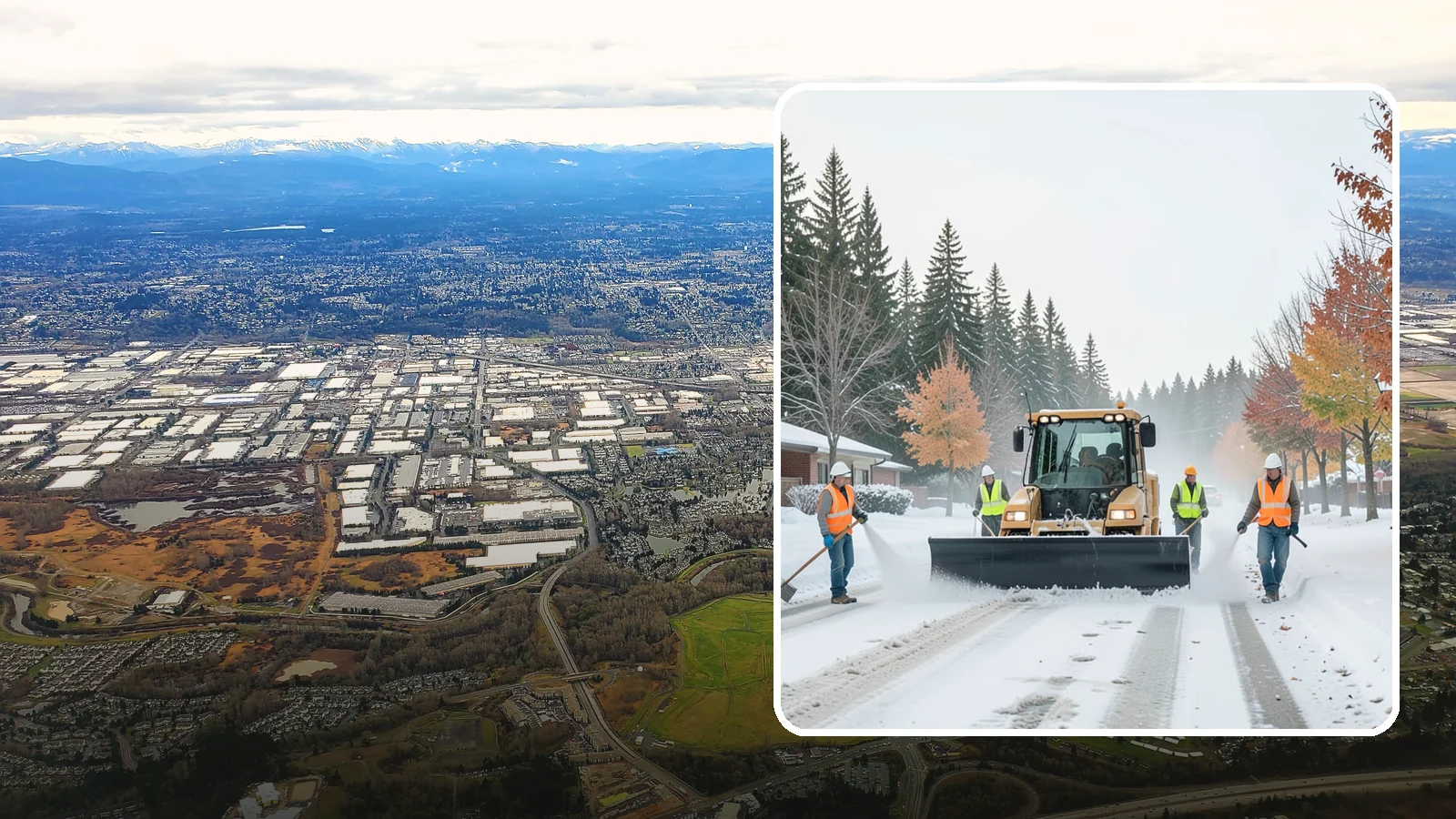 Snow Plowing in Kent, King County, WA - Priority-route snow plowing for municipal roads, lots, and public facilities to keep your community moving during storms.