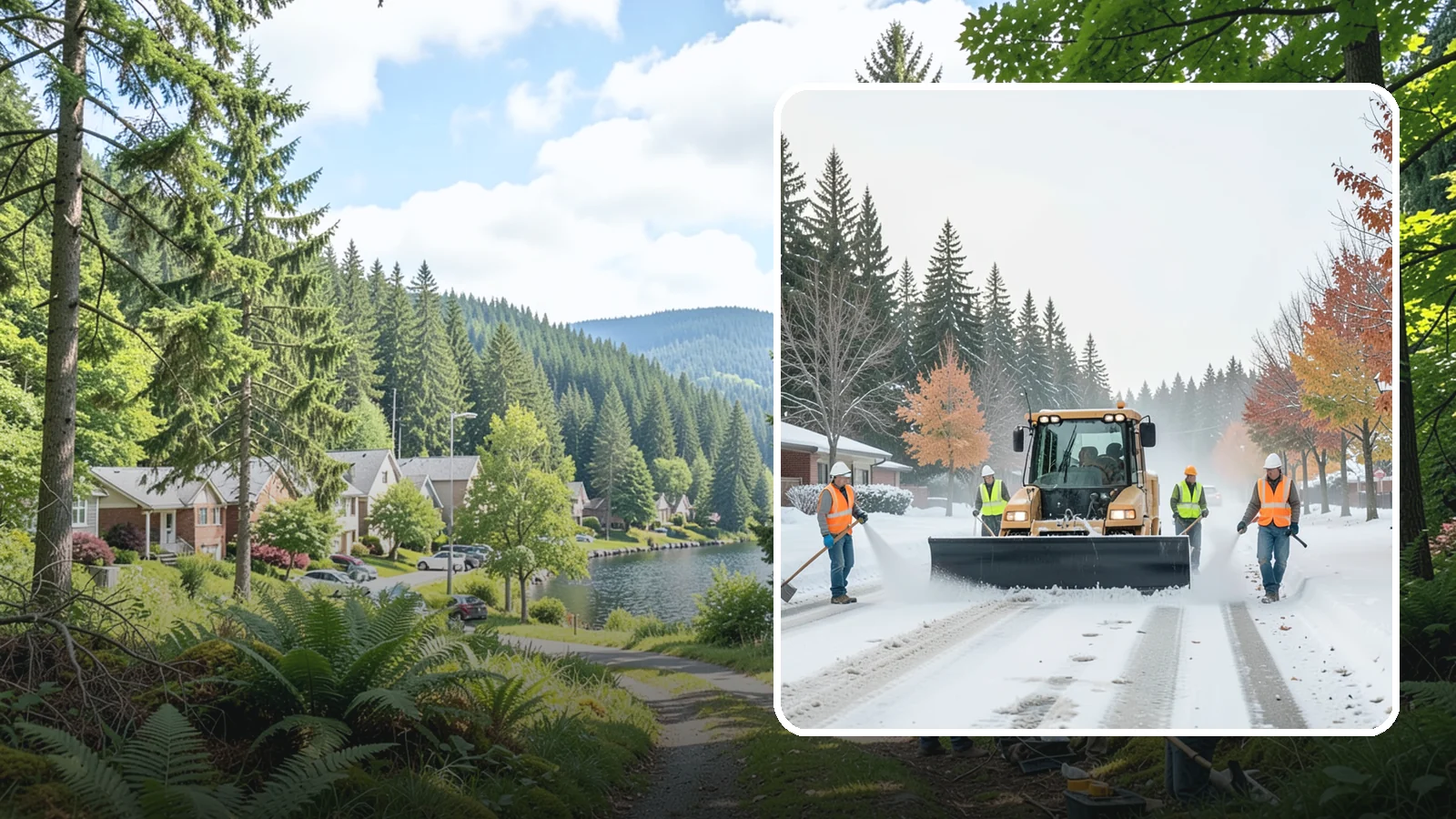 Snow Plowing in Lake Forest Park, King County, WA - Priority-route snow plowing for municipal roads, lots, and public facilities to keep your community moving during storms.